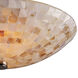 Dewey Beach 2 Light 12 inch Satin Nickel with Ivory Semi Flush Mount Ceiling Light