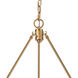 Laucala 6 Light 27 inch Satin Brass with Natural Abaca Chandelier Ceiling Light
