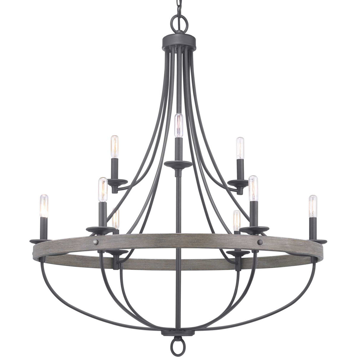 Camps Bay 9 Light 35.25 inch Graphite Chandelier Ceiling Light