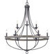 Camps Bay 9 Light 35.25 inch Graphite Chandelier Ceiling Light