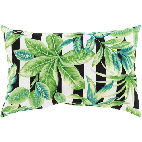 Como Coast 20 X 13 inch White/Grass Green/Teal/Black/Butter Pillow Cover