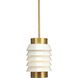 Railay Beach 1 Light 8 inch Brushed Brass Pendant Ceiling Light, Design Series