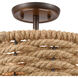 Unimak Bay 2 Light 15 inch Oil Rubbed Bronze Semi Flush Mount Ceiling Light