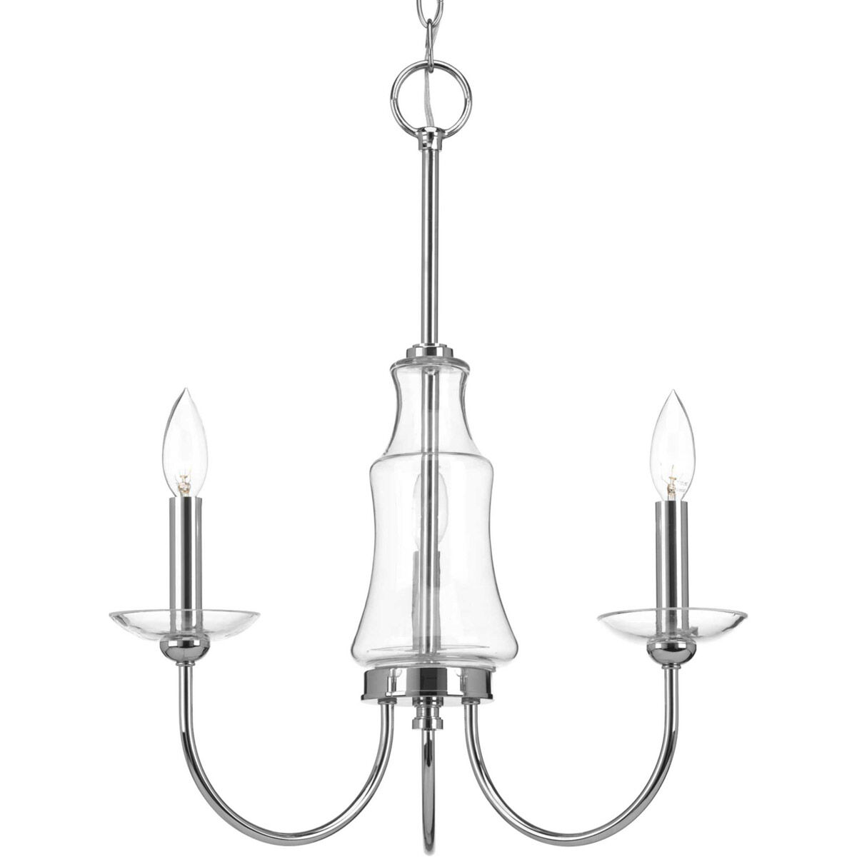Maritime 3 Light 19.38 inch Polished Chrome Chandelier Ceiling Light