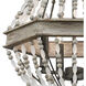 Bright 4 Light 18 inch Washed Gray with Malted Rust Chandelier Ceiling Light