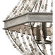 Bright 5 Light 24 inch Washed Gray with Malted Rust Chandelier Ceiling Light