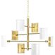 Kaunaoa Bay 8 Light 40 inch Brushed Brass Chandelier Ceiling Light, Design Series