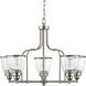 San Francisco Bay 5 Light 28 inch Brushed Nickel Chandelier Ceiling Light
