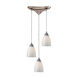 Key West 3 Light 10 inch Satin Nickel Mini Pendant Ceiling Light