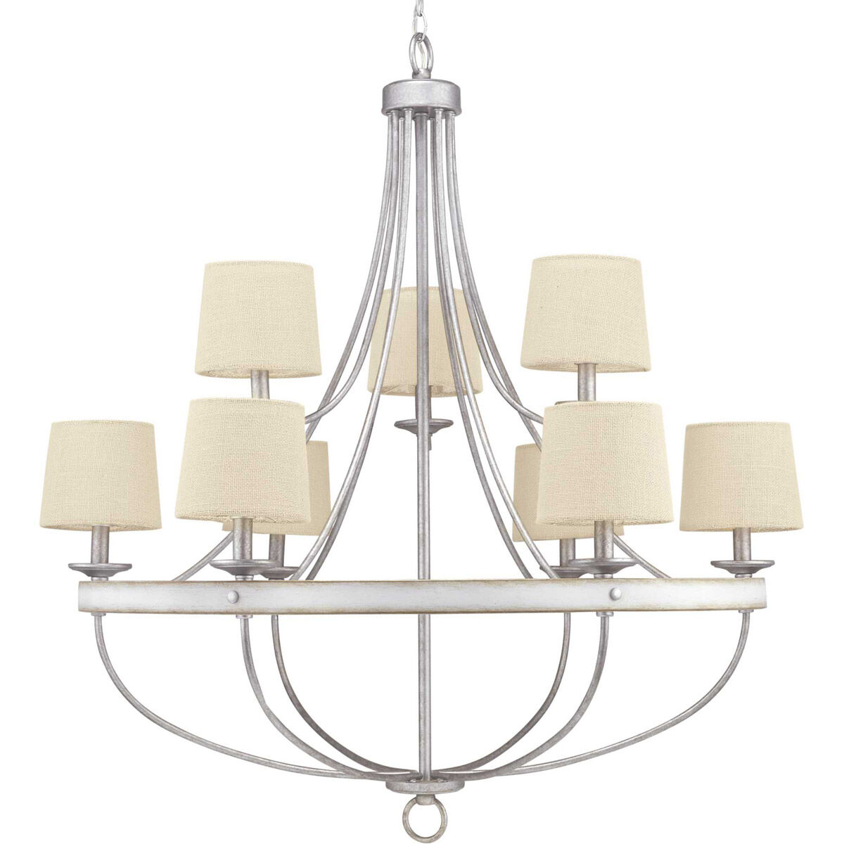Camps Bay 9 Light 35.25 inch Galvanized Chandelier Ceiling Light