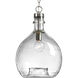 Blue Marlin 1 Light Brushed Nickel Pendant Ceiling Light, Design Series