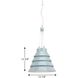 Blue Hill 1 Light 13.88 inch Matte Blue Enamel Pendant Ceiling Light, Design Series