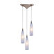 Blue Lagoon 3 Light 10 inch Satin Nickel Mini Pendant Ceiling Light