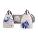 Sea of Azov 2 Light 14 inch Satin Nickel Vanity Light Wall Light in Mountain Glass, Incandescent