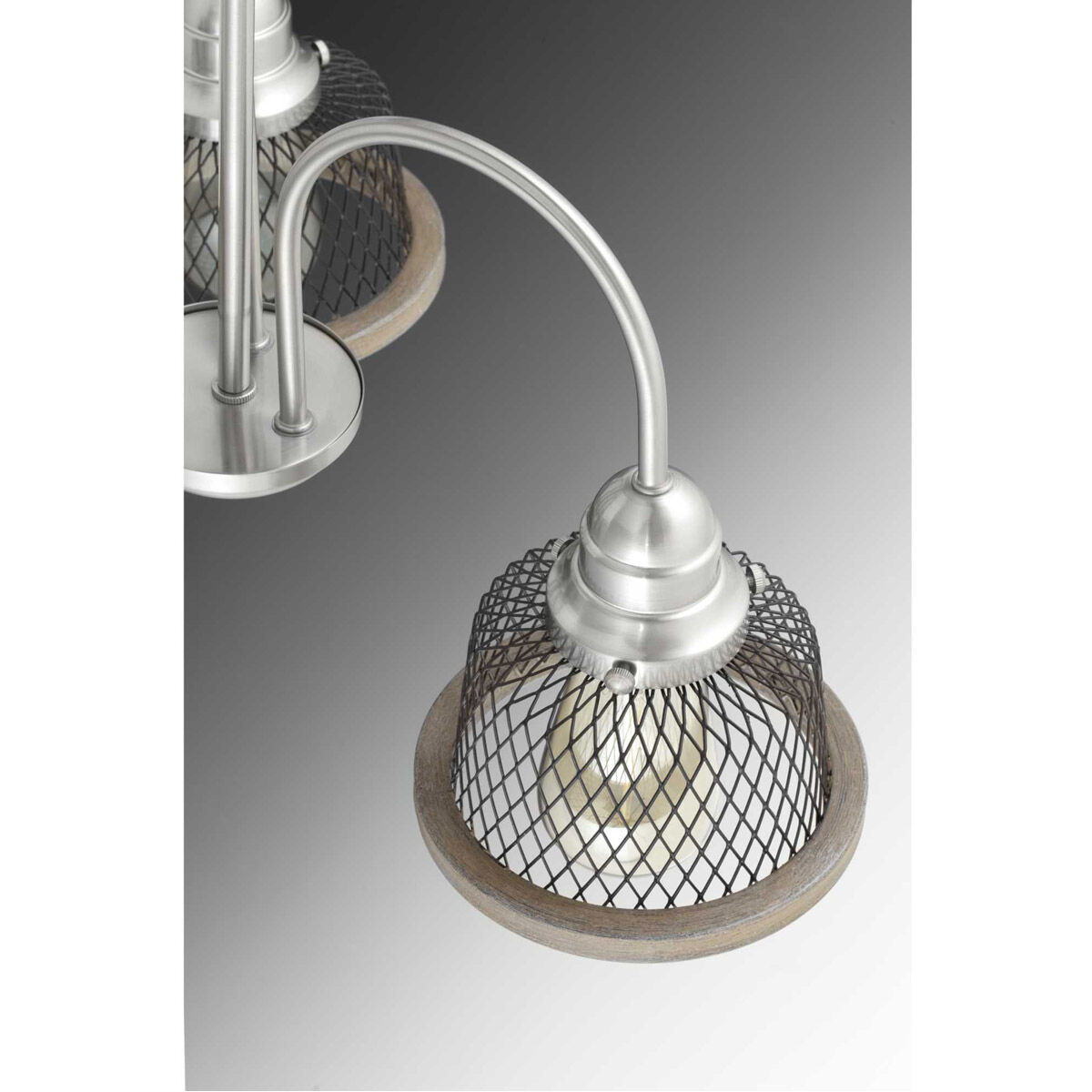 Biarritz 3 Light 20 inch Brushed Nickel Chandelier Ceiling Light