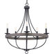 Camps Bay 5 Light 26 inch Graphite Chandelier Ceiling Light
