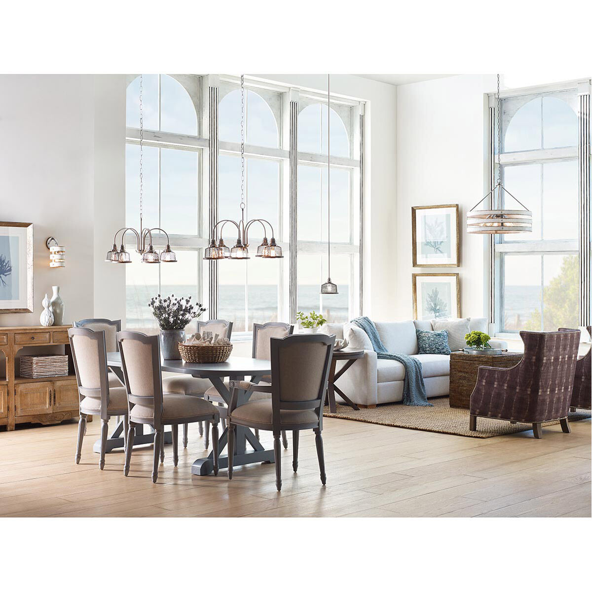 Biarritz 1 Light 8 inch Brushed Nickel Mini-Pendant Ceiling Light