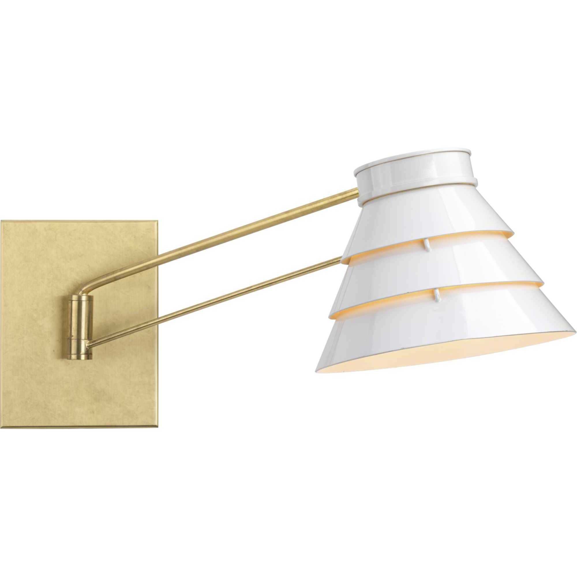 Railay Beach 22.5 inch 60 watt Brushed Brass Swing Arm Wall Sconce Wall Light, Design Series