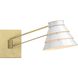 Railay Beach 22.5 inch 60 watt Brushed Brass Swing Arm Wall Sconce Wall Light, Design Series