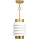 Railay Beach 1 Light 8 inch Brushed Brass Pendant Ceiling Light, Design Series