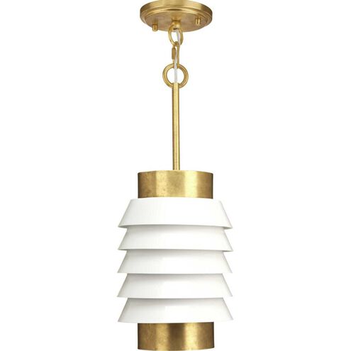 Railay Beach 1 Light 8 inch Brushed Brass Pendant Ceiling Light, Design Series
