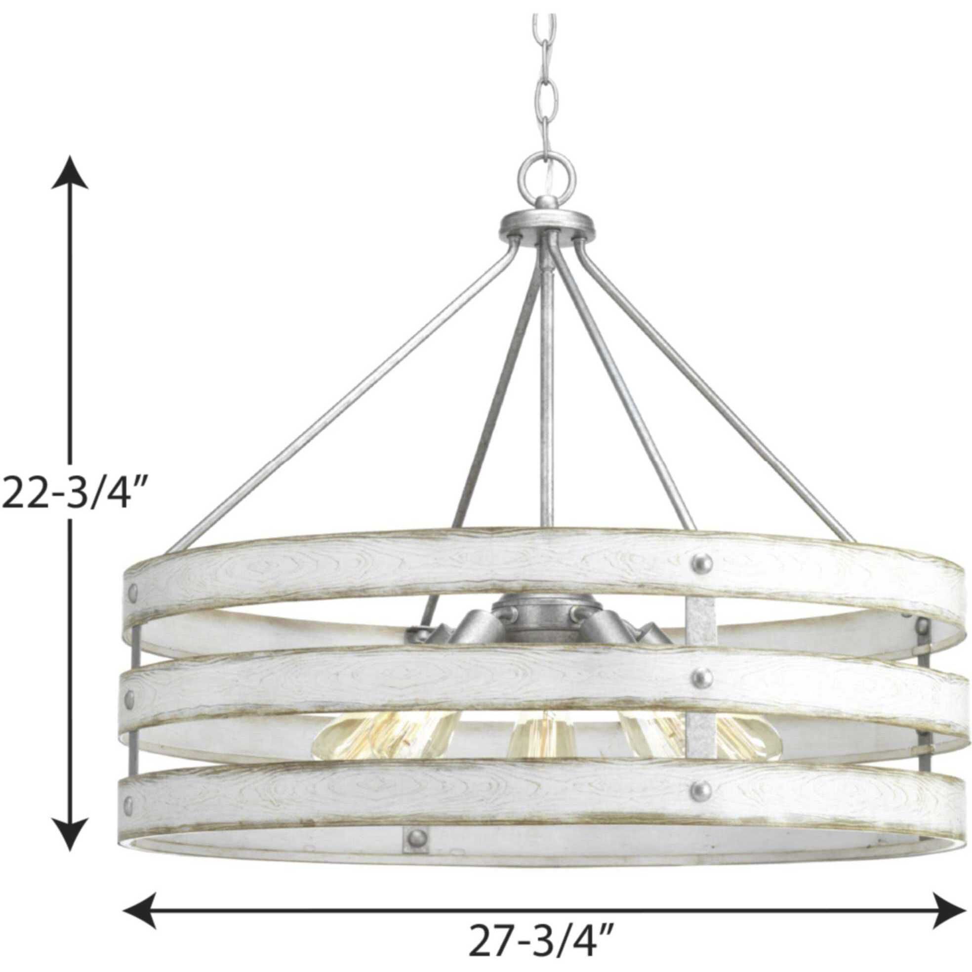 Camps Bay 5 Light 27.75 inch Galvanized Pendant Ceiling Light