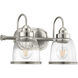 San Francisco Bay 2 Light 15.5 inch Brushed Nickel Bath Vanity Wall Light
