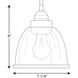 San Francisco Bay 1 Light 7 inch Brushed Nickel Mini-Pendant Ceiling Light