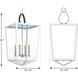 Oludeniz Beach 4 Light 16.25 inch White Foyer Pendant Ceiling Light, Design Series