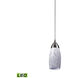 Castle LED 3 inch Satin Nickel Mini Pendant Ceiling Light
