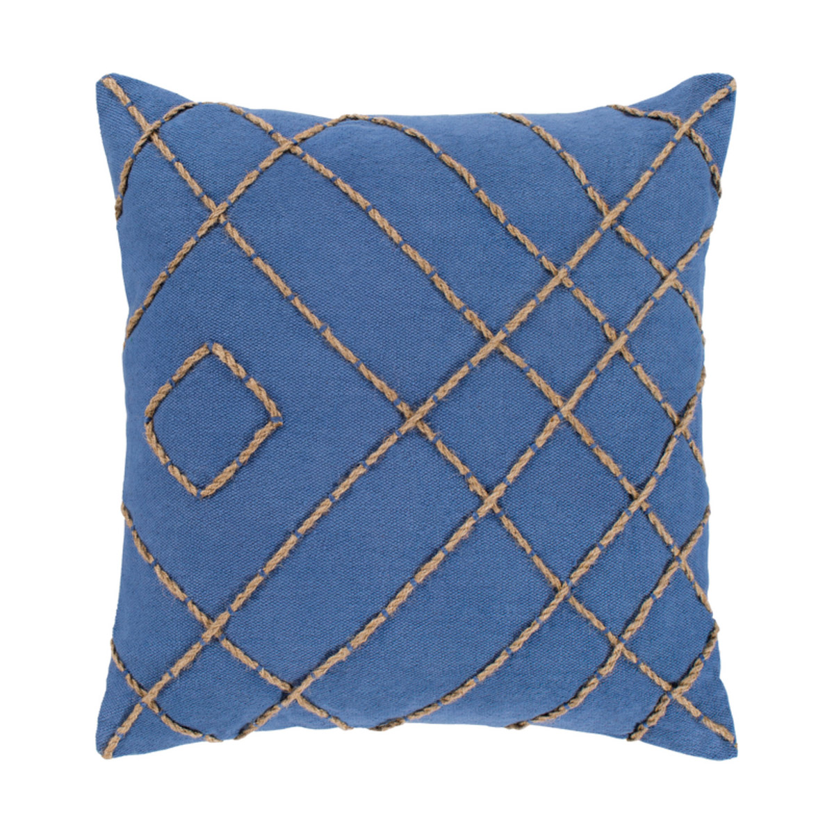 San Leandro Bay 22 X 22 inch Dark Blue/Tan Pillow Cover, Square