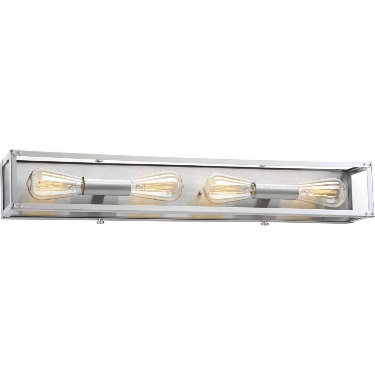 Islands 4 Light 30 inch Stainless Steel Bath Vanity Wall Light, Design Series