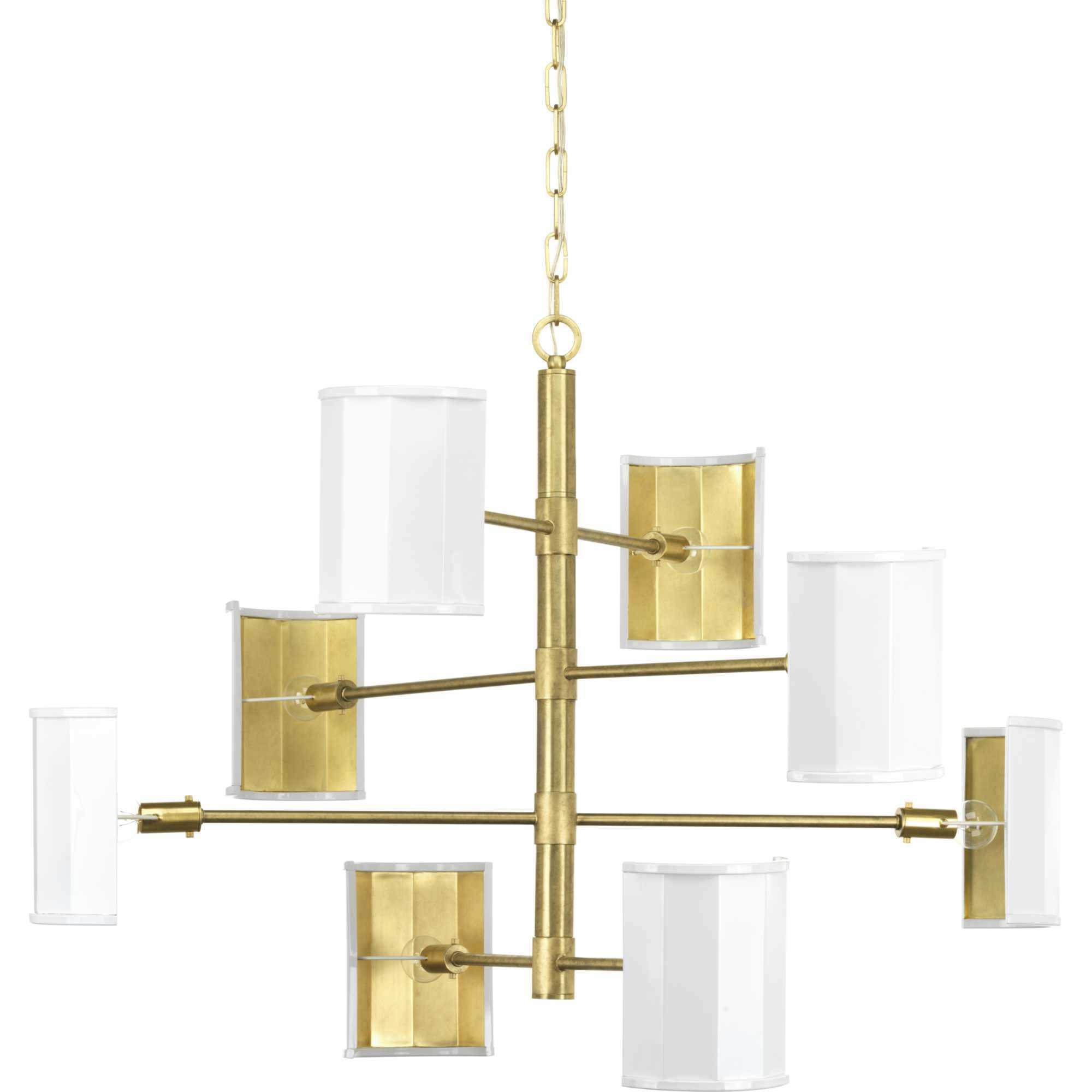 Kaunaoa Bay 8 Light 40 inch Brushed Brass Chandelier Ceiling Light, Design Series