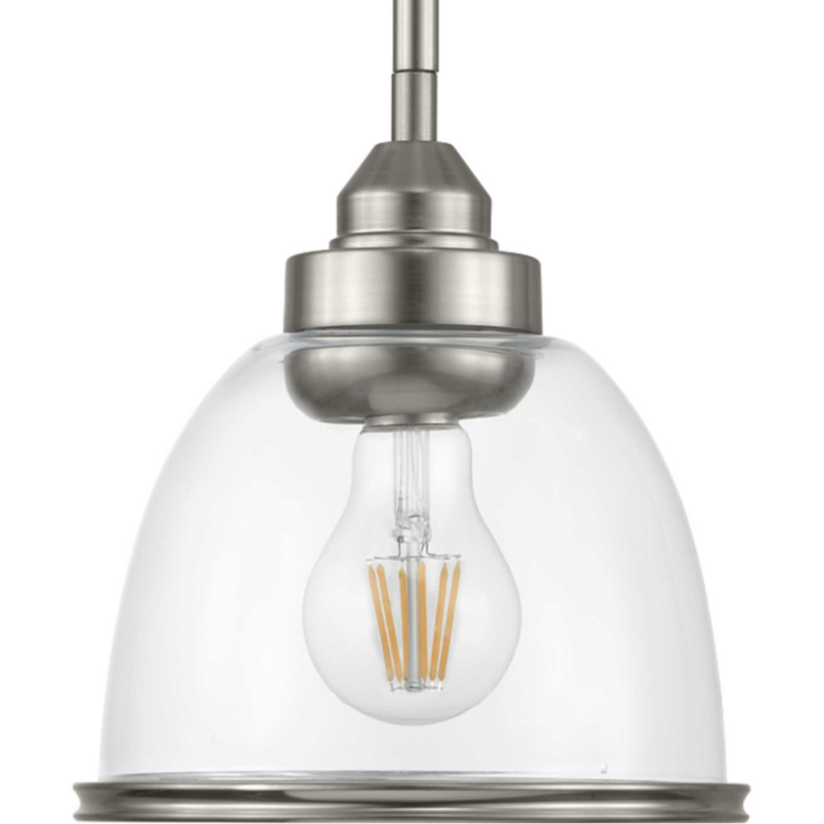San Francisco Bay 1 Light 7.25 inch Brushed Nickel Mini-Pendant Ceiling Light
