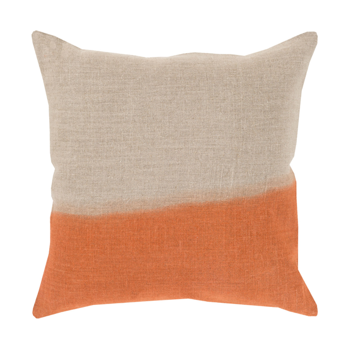 Long Beach 22 X 22 inch Khaki/Burnt Orange Pillow Cover