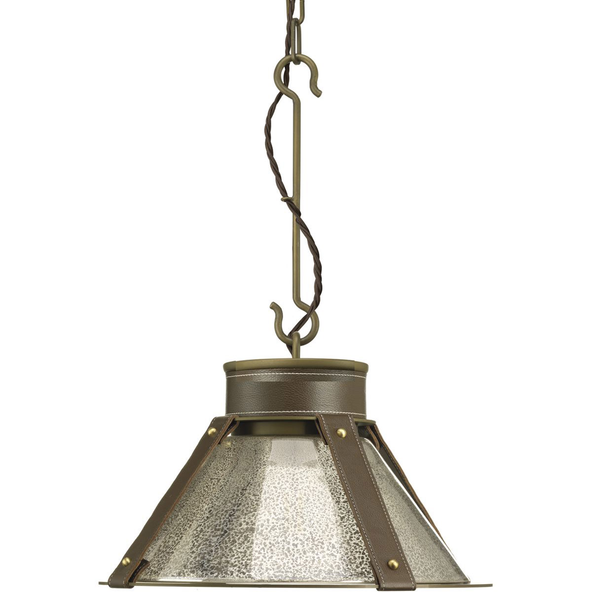 Frenchman Bay 1 Light 15.75 inch Aged Brass Pendant Ceiling Light, Design Series