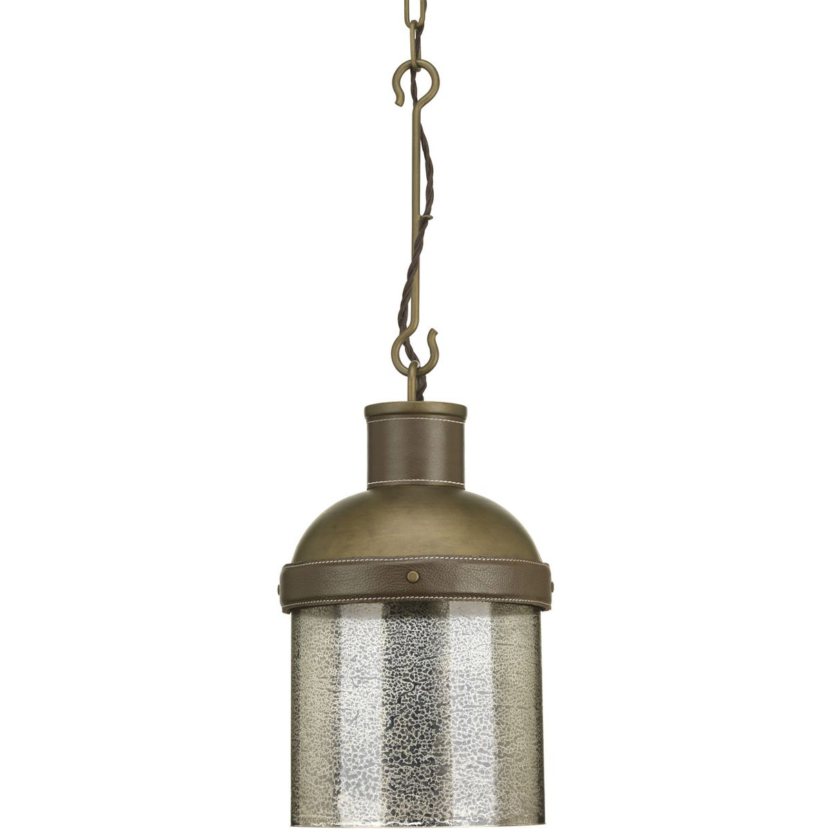 Frenchman Bay 1 Light 9.5 inch Aged Brass Pendant Ceiling Light, Design Series