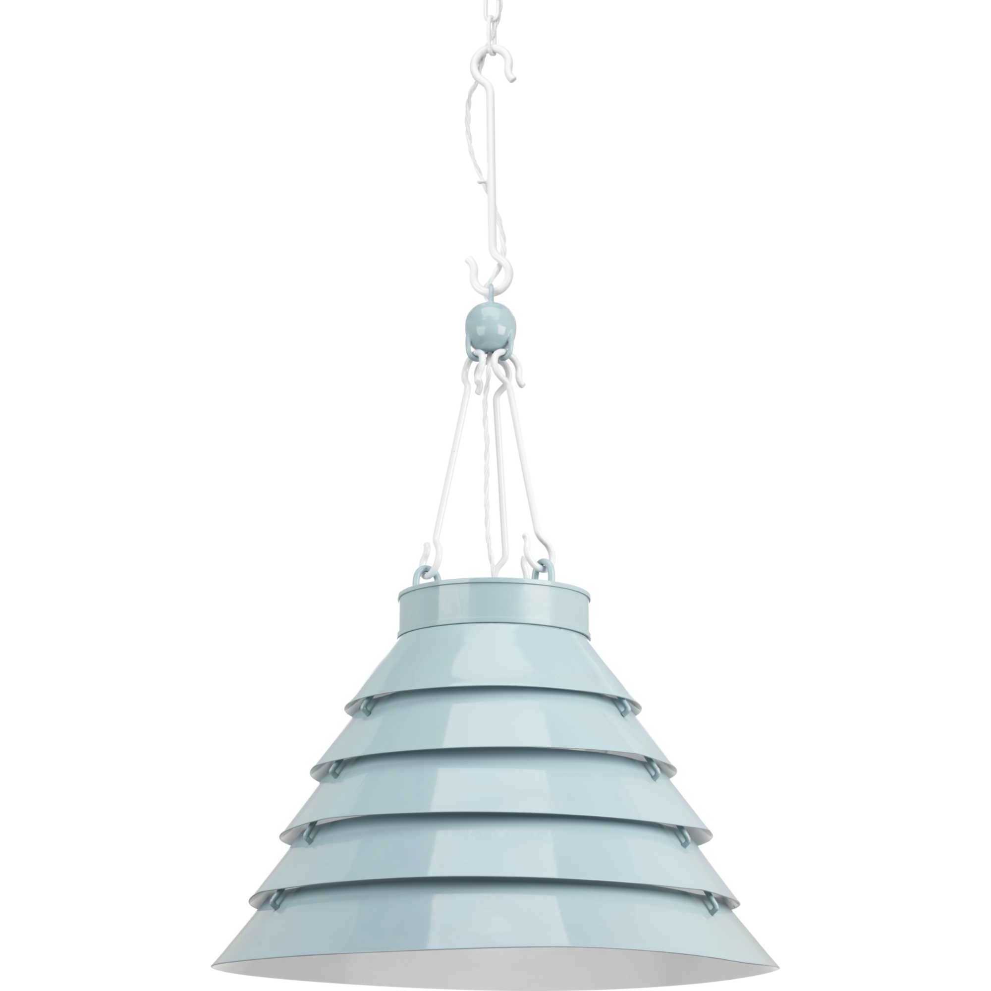 Blue Hill 3 Light 24.88 inch Matte Blue Enamel Pendant Ceiling Light, Design Series
